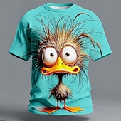 abordables Camisetas 3D-Hombre Animal Gracioso Camiseta Manga Corta Camiseta Impresión 3D Cuello Barco Camisa Exagerado Design Fiesta Festivos Amarillo Morado Caqui Verano Primavera Ropa S M L XL XXL XXXL