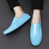 economico Mocassini casual-Per uomo Casual Quotidiano Pelle PU Confortevole Mocassino Rosso marrone Nero Bianco