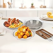 cheap Cooking Utensils-2pcs Stainless Steel Heavy-Duty Commercial/Residential Grease Filter System with Large Oil Drain Plate - Food Grade 201 Stainless Steel Oil Filter for home &amp; Restaurant Kitchens, Dishwasher