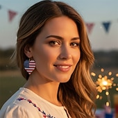 preiswerte Zubehör-250-jähriges Jubiläum USA Ohrringe Cosplay Erwachsene Damen Unabhängigkeitstag / 4. Juli 4. Juli Party Leistung Verkleiden