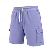 halpa Rennot shortsit-Miesten Shortsit Rennot shortsit Vakosametti shortsit Teksturoituja shortseja Tasku Joustava vyötärö Tavallinen Solid Color Mukavuus Hengittävä Polven yläpuolella Kausaliteetti ulko- Hiekkaranta Loma