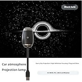 ieftine Lumini de decor pentru cameră-Lumină de atmosferă cu cer înstelat USB montată pe mașină, lumină de proiectie superioară pentru cer înstelat, modificare auto, decorațiuni interioare