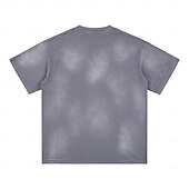cheap Basic T shirts-Men's T Shirt 100% Cotton Acid Wash Shirt Tee Top Short Sleeves Crew Neck Summer Spring Plain Fashion Designer Basic Garment Dyed Plain Vacation Street Going out Blue Black Pink Top Tee for Men