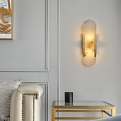 olcso Beltéri falilámpák-fali lámpák hálószobába modern márvány falikar fali lámpa fürdőszobai mosdófali világítás kőből készült művészeti fali lámpa