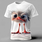  Voor heren dier Grappig T-shirt Korte mouw T-shirt 3D-afdrukken Strakke ronde hals Overhemd overdreven Ontwerper Feest Feestdagen Wit Geel Khaki Zomer Lente Kleding S M L XL XXL XXXL