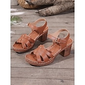 cheap Women-Women's Elegant Wedge Sandals with Buckles - Comfortable Vacation Footwear for Island and Cruise Vacations
