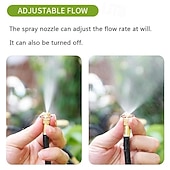 economico Innaffiamento e irrigazione-sistema di raffreddamento a nebulizzazione per esterni con ugelli di nebulizzazione regolabili a 360°, sistema di irrigazione e irrigazione automatico per giardino, patio, serra, raffreddamento e umidificazione