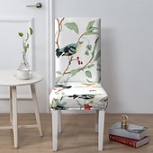 economico Fodera per sedia da pranzo-Coprisedia da pranzo Coprisedia per sgabello Coprisedia in poliestere con stampa geometrica