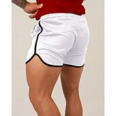 baratos Calções de corrida-Homens Shorts de Corrida Calções atléticos Shorts de Academia Com Cordão Bolsos Cintura elástica Calção Casual Ao ar livre Férias Verão Secagem Rápida Leve Macio Treino de Ginástica Treinamento Ativo