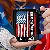 abordables Tazas-Taza del 250.º aniversario de Estados Unidos, regalo patriótico, taza de café de cerámica del semiquincentenario, 1776-2026, Estados Unidos 250, Día de la Independencia, regalo del 4 de julio para