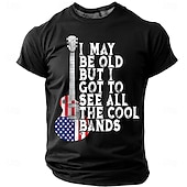  Herren Gitarre Lustiger Slang T Shirt Kurzarm T-Shirt 3D-Druck Rundhalsausschnitt Hemd Mode Täglich Täglich Straße Blau Schwarz Rote Sommer Frühling Bekleidung S M L XL XXL XXXL
