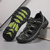 お買い得  アウトドアサンダル-メンズブラウンハイキングサンダル、レースアップ調節可能デザイン、耐久性のあるトラクションアウトソール、トレッキング、釣り、夏用機能アウトドアスタイル