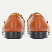 ieftine Mocasini din piele premium-Mocasini eleganți din piele pentru bărbați - design țesut cu detalii din piele, ideali pentru ocazii casual și semi-formale
