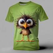  Per uomo Animale Uccello Divertente Maglietta Manica Corta maglietta Stampa 3D Girocollo Camicia Esagerato Designer Feste Ferie Bianco Viola Verde Estate Primavera Abbigliamento S M L XL XXL XXXL