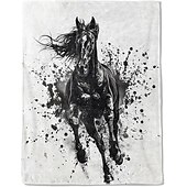 Недорогие Тонкие одеяла и пледы-День независимости Одеяло Флисовые одеяла Плед для дивана Лошадь Подарок Классика 3D Диван Кровать Декоративное одеяло Теплое одеяло Домашний декор