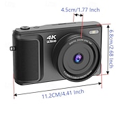 abordables Fotocamera e foto-M3 4K Digital Video Camera and 16X Digital Zoom Camera 2.8inch Flip Screen with Flash for Voice Controlled Shooting