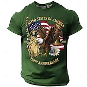  Independence Day Americas 250th Anniversary United States of America 1776 2026 Statue of Liberty Eagle Flag Grey Men T Shirt Clothing Apparel S M L XL XXL XXXL