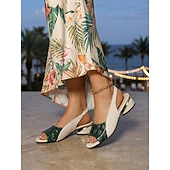 abordables Mujeres-Sandalias de punta abierta con tira trasera para mujer, parte superior de piel de cocodrilo sintética y piel lisa, elegante tacón metálico, perfectas para vacaciones en complejos turísticos y salidas nocturnas.