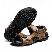 preiswerte Outdoor-Sandalen-Braune Herren-Wandersandalen für Outdoor-Aktivitäten, verstellbarer Riemen, strapazierfähige, rutschfeste Sohle, robuster Freizeitstil für Wandern, Reisen und Sommeraktivitäten