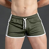 cheap Casual Shorts-Men's Active Shorts Shorts Casual Shorts Mesh Plain Solid Quick Dry Breathable Short Outdoor Vacation Gym Sports Sport Blue Black Micro-elastic