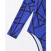 Χαμηλού Κόστους Rash Guards One Pieces-Γυναικεία Μεσαίου Πάχους Προστατευτικά Προστατευτικά Ονόματος One Pieces Rash Guards Μαγιό Γεωμετρικό Κουμπώσου Προστασία UV Ελαστικό Μακρυμάνικο Μαγιό Κορμάκι Σέρφινγκ Καταδύσεις Κολύμβηση Καλοκαίρι