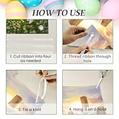 olcso Ünnepi faliszőnyegek-Húsvéti ajtótakaró báránykával a kereszten és liliomokkal, keresztény vallási dekoráció, tökéletes húsvétvasárnapra, tavaszi ünnepekre és szabadtéri ünnepségekre