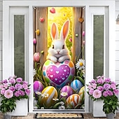 Χαμηλού Κόστους Γκαράζ &amp; Πινακίδες Πόρτας-Πάσχα Αφίσες Κάλυμμα πόρτας Πανό εξωτερικού χώρου Rabbit χαριτωμένο στυλ 3D Πάρτι Κοιτώνας Δωμάτιο Εφήβων Κοιτώνας Κολλεγίου Υπνοδωμάτιο Guys Man Cave Frat Φόντα λήψης Διακόσμηση Σπιτιού