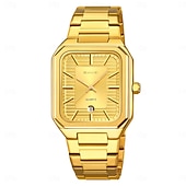 economico Orologi al quarzo-SKMEI Da uomo Orologio al quarzo Minimalista Moda Casual Affari Calendario Impermeabile Ora mondiale Decorazione Acciaio Guarda