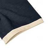 baratos Camiseta Henley Casual-Homens Camisa Henley Camisetas Camiseta 100% algodão Manga Curta Côr Sólida Tecido Cor Única Moda Designer Casual Bloco de cor Botões Henley Casual Diário Ao ar livre Primavera Verão Verão Primavera