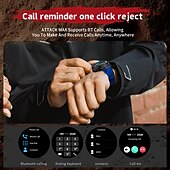 baratos Smartwatch-Relógio inteligente Lokmat Attack Max de 1,54 polegadas com Bluetooth, chamadas, pedômetro, lembrete de chamadas e rastreador de atividades. Compatível com Android e iOS. Unissex, longa duração da bateria, chamadas em modo mãos-livres, à prova d'água IP68