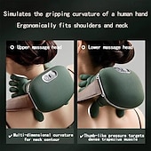 economico Massaggiatori per corpo-Massaggiatore per collo e schiena, massaggio spalle master con 3 impostazioni di velocità, massaggio elettrico tridimensionale dei tessuti profondi e cuscino cervicale con sensazione tattile.