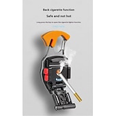 preiswerte Taschenlampen-Multifunktionaler Schlüsselanhänger mit LED-Arbeitsleuchte, Zigarettenanzünder, USB-Ladeanschluss und verstecktem Schraubendreher – ein kompaktes Multifunktionswerkzeug, ideal für Campingausflüge.