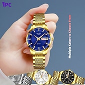 cheap Quartz Watches-Mother's Day Gift Women Quartz Watch Casual Luminous Calendar Date Alloy Watch