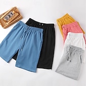 ieftine Pantaloni scurți de sudoare-Bărbați Pantaloni scurți activi Pantaloni scurți de sudoare Pantaloni Scurți Pantaloni scurți de vară Cordon Talie elastică Simplu Simplu Culoare solida Confort Peste Genunchi Zilnic În aer liber
