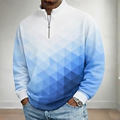 Χαμηλού Κόστους Ανδρικό γεωμετρικό πόλο-Ανδρικά Βαθμίδα Γεωμτερικό Πόλο Μακρυμάνικο Όρθιος γιακάς Καθημερινό Ένδυση γυμναστικής και άθλησης Διακοπές Ένδυση γυμναστικής και άθλησης Καθημερινά 3D εκτύπωση Άνοιξη Φθινόπωρο