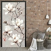 cheap Garage &amp; Door Banners-Realistic 3D Green Bamboo Doorway Curtain Japanese Zen Style Hanging Banner Privacy Screen for Home Office Studio Decor