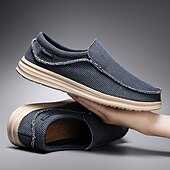 voordelige Slip-On Casual Schoenen-Marineblauwe instapschoenen voor heren, met een zacht geweven bovenwerk, een gedempte, lichtgewicht zool en een minimalistische, casual stijl voor dagelijks gebruik en vrije tijd.