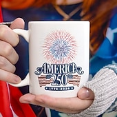 preiswerte Becher &amp; Tassen-Tasse zum 250. Jahrestag der Vereinigten Staaten, patriotisches Geschenk, Keramik-Kaffeebecher zum 550. Jahrestag, 1776–2026 Amerika 250, Geschenk zum Unabhängigkeitstag (4. Juli) für Männer und