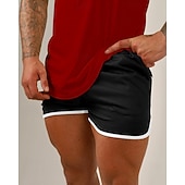 baratos Calções de corrida-Homens Shorts de Corrida Calções atléticos Shorts de Academia Com Cordão Bolsos Cintura elástica Calção Casual Ao ar livre Férias Verão Secagem Rápida Leve Macio Treino de Ginástica Treinamento Ativo