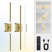 olcso Okos otthoni világítás-1/2 db kétfejes fali lámpa, vezeték nélküli mágneses LED-es olvasólámpa, szabályozható fényerejű újratölthető fali lámpa, állítható világítás hálószobába, nappaliba, fürdőszobába, tükörvilágítás,