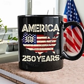 abordables Tazas-Taza del 250.º aniversario de Estados Unidos, regalo patriótico, taza de café de cerámica del semiquincentenario, 1776-2026, Estados Unidos 250, Día de la Independencia, regalo del 4 de julio para