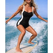 رخيصةأون تنجيد السباحة وبيكيني-نسائي تانكيني مكشكش ثوب السباحة قطعتين حجب الألوان حماية UV مطاط بدون كم ملابس السباحة تزلج على الماء غوص سباحة الصيف