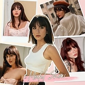 voordelige Pony-Clip-in pony, synthetische Franse pony, haarclip, asblonde neppony met slapen, haarstukjes voor vrouwen, natuurlijke gebogen haarextensies voor dagelijks gebruik