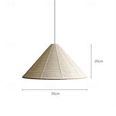 levne Design bubnu a kuželu-kuželové závěsné světlo, zúžená závěsná lampa z rýžového papíru 13,8", moderní stropní svítidlo s objímkou E26, bílý farmářský lustr do obývacího pokoje, jídelny, ložnice
