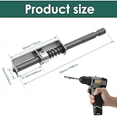 billige borkronesett-4 stk. fjærbelastet skrueholderbits, fallsikker skrutrekkerbits, universelt skruefesteverktøy, enhånds, skruerdriftsguide borespissholder for elektriker, mekaniker, gjør-det-selv-entusiast