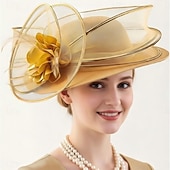preiswerte Fascinators &amp; Hüte-Derby Hut Kirchenhut Kentucky Derby Hut Dame Edelfrau Kostüm Damen Maskerade Derby Ascot Pferderennfestival Erwachsene Kopfschmuck Ganzjahres