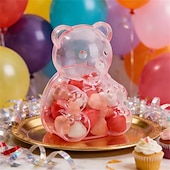 billiga bagage- och reseförvaring-12 st söta björnformade godisaskar, genomskinliga fyllbara ornament, godisbehållare godsaksaskar, bröllopspresentaskar förvaringsbehållare godisburkar, för brudshower bröllop alla hjärtans dag