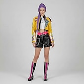 preiswerte Damenkostüme-Kpop-inspiriert Von koreanischen Idolen inspiriert Idol Popstar Kostüm Festkleidung Virtuelles Idol for Damen Erwachsene Halloween Karneval Leistung Comic-Konzert Anime Expo