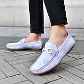 economico Mocassini casual-mocassini da uomo in similpelle viola: comode scarpe casual slip-on da indossare tutti i giorni e per eventi rilassati