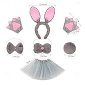 preiswerte Tierkostüm-Mehre Accessoires Tier Kaninchen Osterhase Lustig Kinder Mädchen Halloween Karneval Karneval Party Verkleiden
